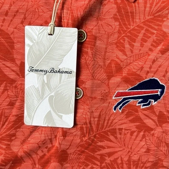 NWT NFL Buffalo Bills shirt orange polo Tommy Bahama size Medium